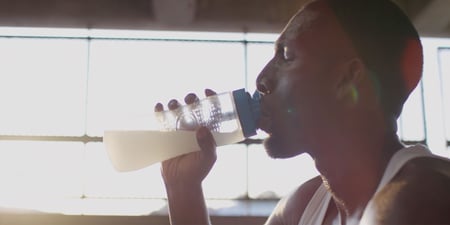 Male drinking pre workout redmond re-lyte
